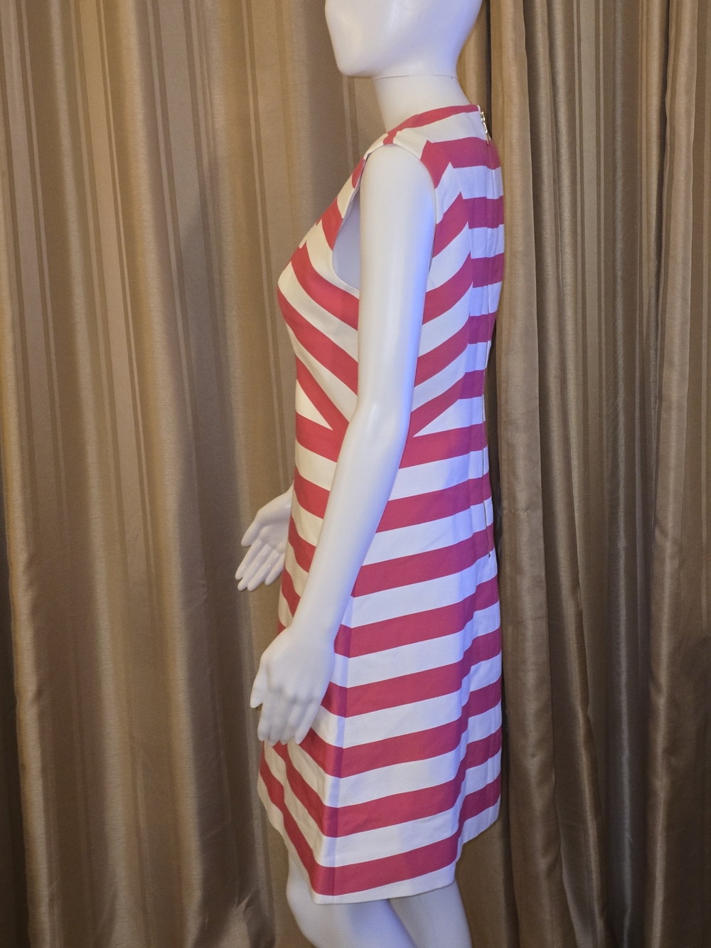 Kate Spade Pink and White Striped Fit-and-Flare Mini Dress Size 4 - Picture 5 of 7